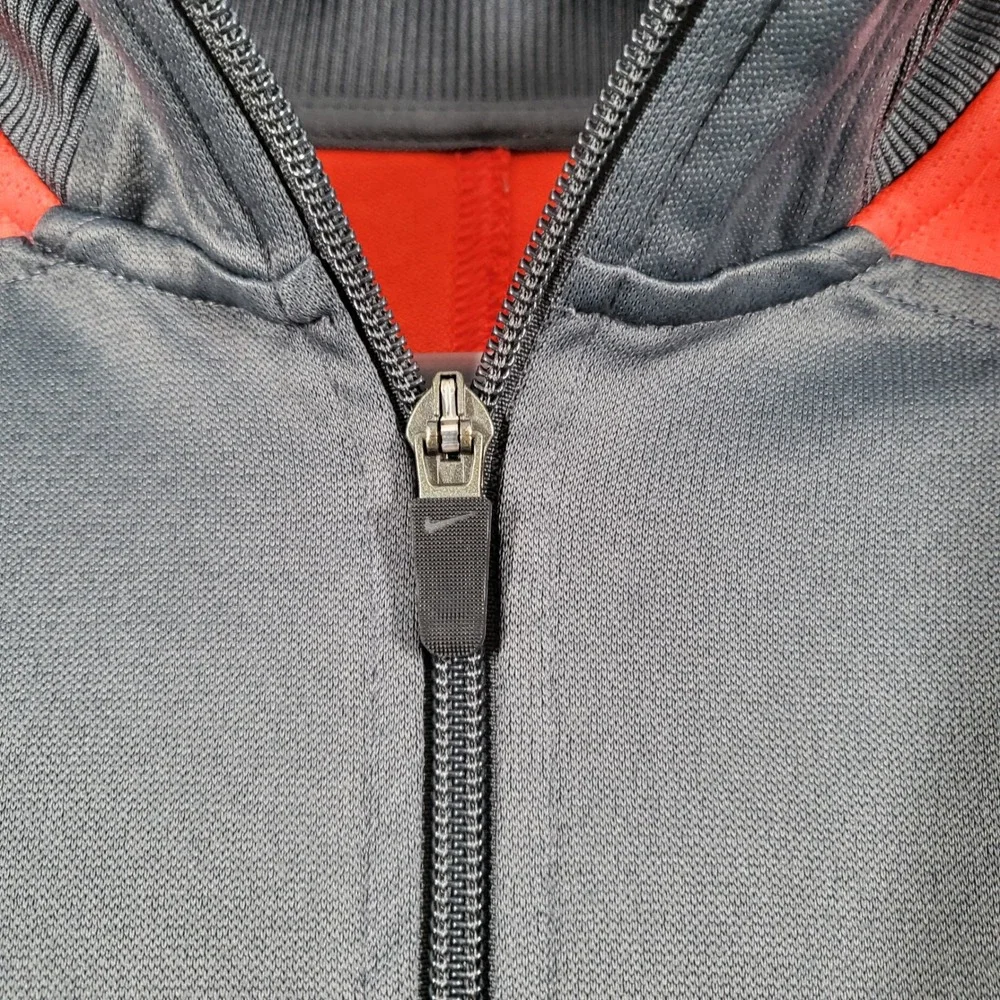 Nike Track Jacket Men's M‎ Gray Dri-Fit Full Zip Athletic Sportswear